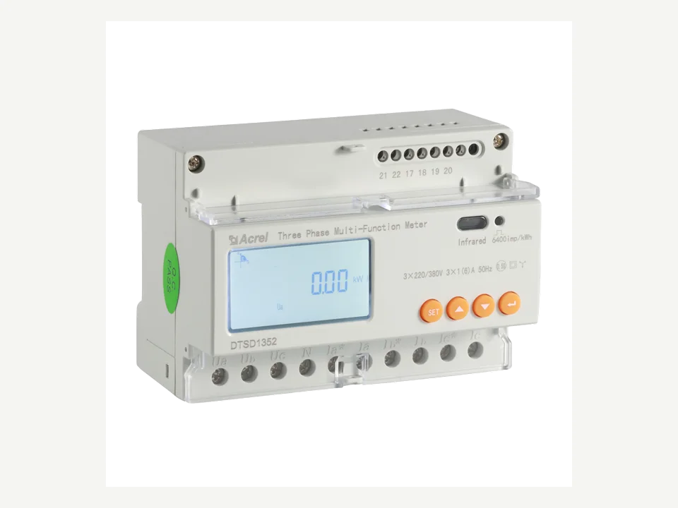 DTSD1352 Three-phase energy meter, real hardware integrated with ThinkLink EdgeBus